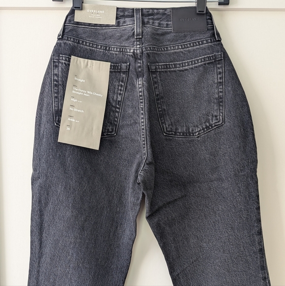 Everlane The Curvy 90's Cheeky Jean, 26Wx26.5L, Washed Black - Picture 3 of 7